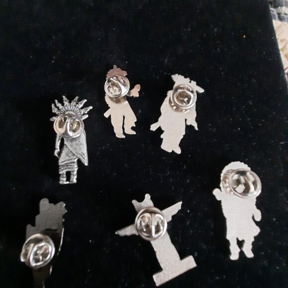 Kachina Lapel Tie Pins Set Of 6 - Picture 3 of 7